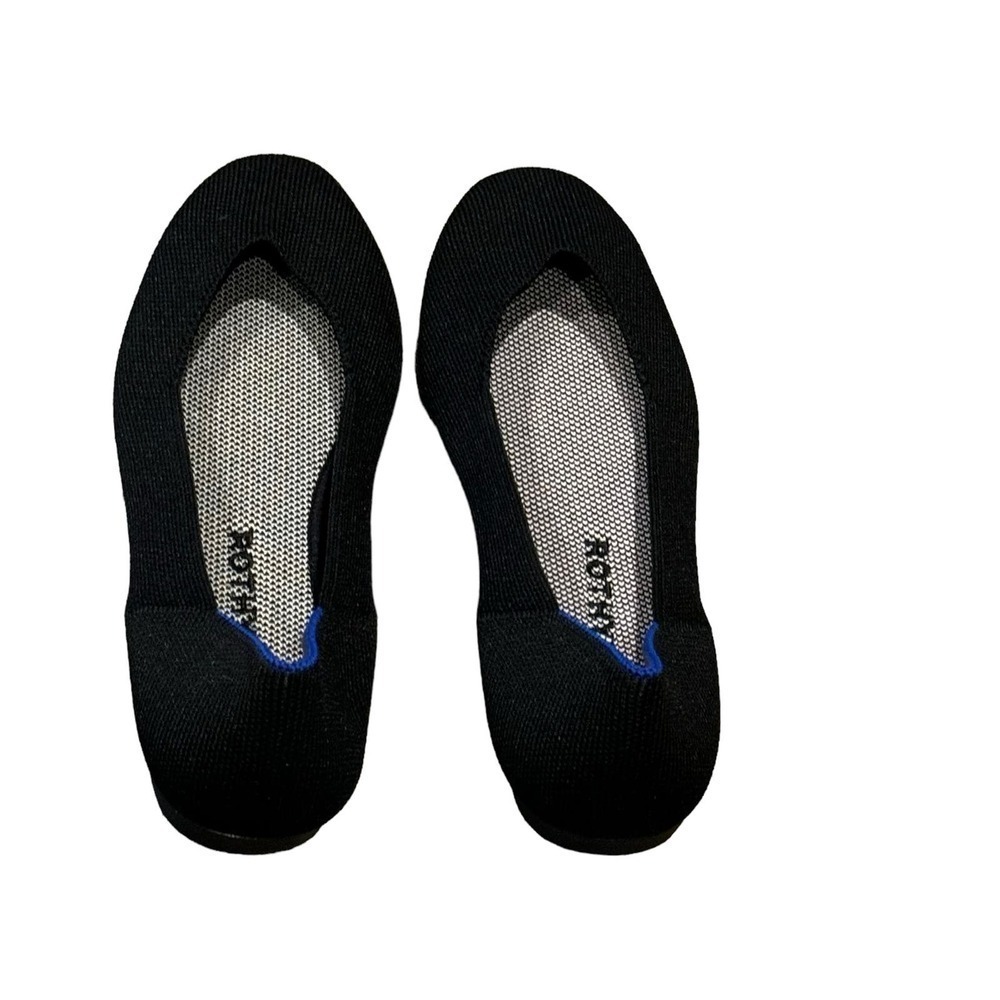 Rothy's Black Neutral The Square Flat Soft Classic Shoes Size 7.5 NWOB - Picture 9 of 13